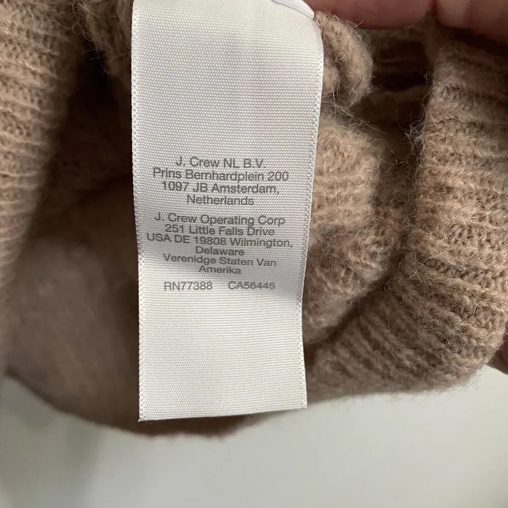SOLD MADEWELL Mayfair Alpaca Blend Cable Knit Cardigan Sweater Tan Sz 3X Woman - Picture 9 of 9